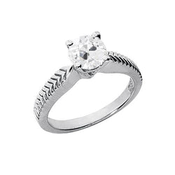 Runder Solitär-Jubiläumsring Alter Bergmann Diamant 1 Karat