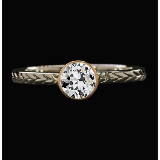 Solitaire alter Bergmann Diamant Ring Lünette Set Vintage-Stil 1.50 Karat - harrychadent.ch