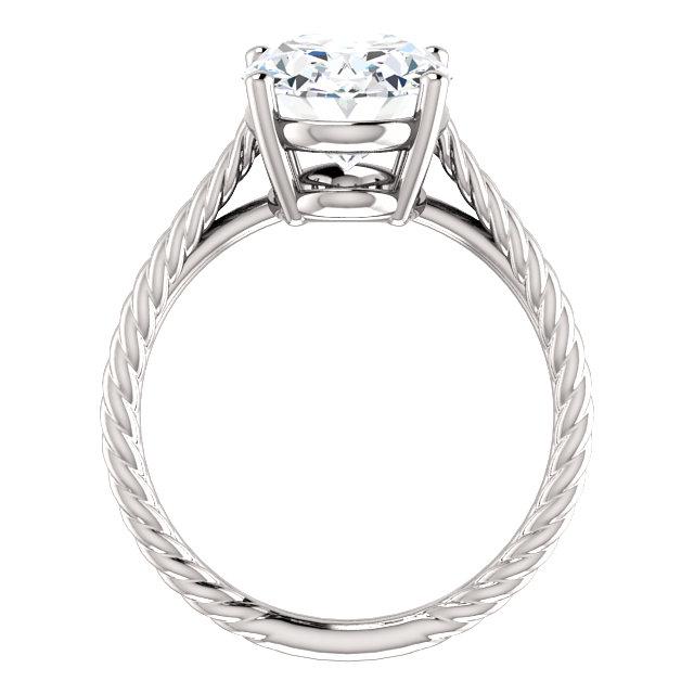 Solitaire Diamantring 4 Karat Rope Style Schaft Damen Schmuck - harrychadent.ch