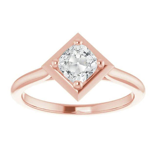 Solitaire Kissen Altschliff Diamantring Krappen Drachen Stil 3 Karat - harrychadent.ch