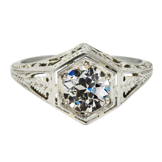 Solitaire Old Mine Cut Diamantring Filigraner Vintage-Stil 3 Karat - harrychadent.ch