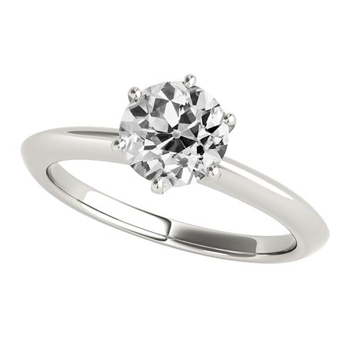 Solitaire Runder Diamant-Verlobungsring im alten Minenschliff 1,50 Karat - harrychadent.ch