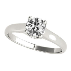 Solitär-Jubiläumsring alter Bergmann Diamant 2 Karat Goldschmuck