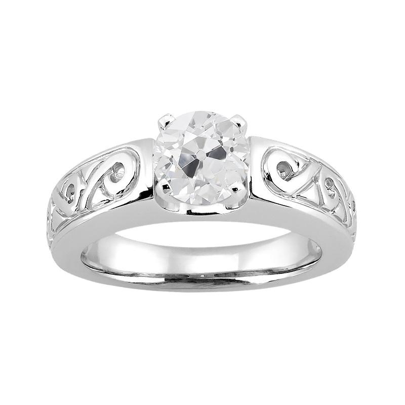 Solitär Runder alter Minenschliff Diamant Vintage-Stil Ring 1,75 Karat - harrychadent.ch