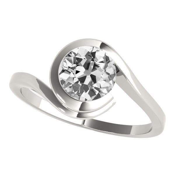 Solitär Runder Altschliff Diamant Ring Tension Style 2,50 Karat - harrychadent.ch