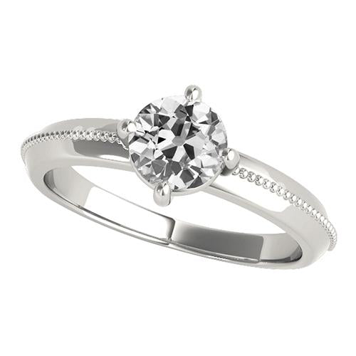 Solitär-Verlobungsring Alter Minenschliff Diamant 4 Krappen Set 1,50 Karat - harrychadent.ch