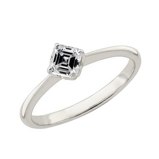 Solitär-Verlobungsring Asscher Diamant 14K Weißgold 1,50 Karat - harrychadent.ch