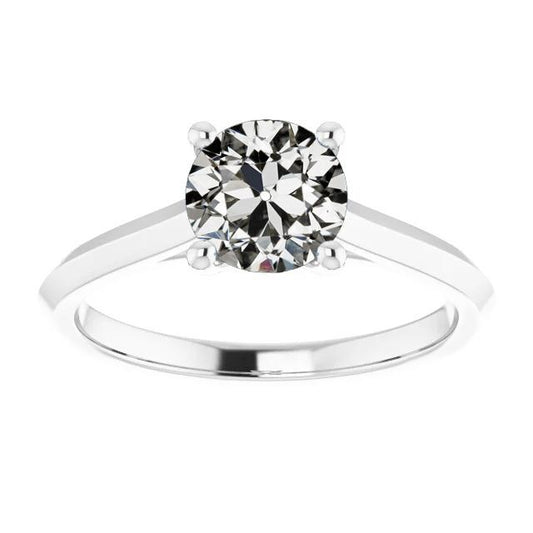 Solitärring Alter Minenschliff Diamant 4 Krappen Set 2 Karat - harrychadent.ch