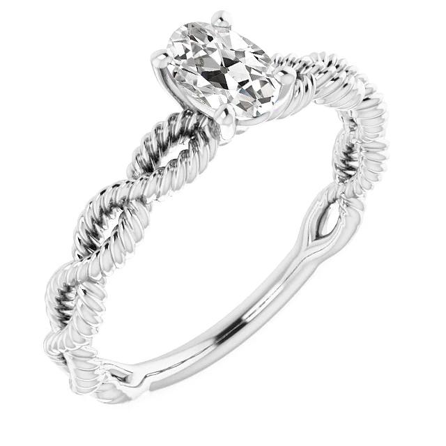 Solitärring Old Cut Oval Diamant Twisted Rope Style 2,50 Karat - harrychadent.ch