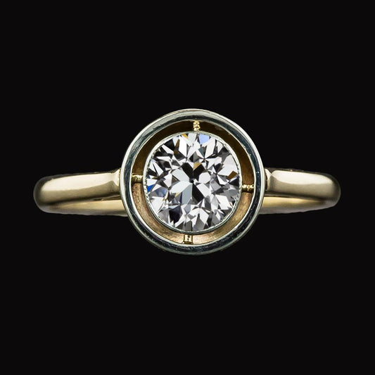 Solitärring Rund alter Bergmann Diamant Gold 14K Schmuck 2 Karat - harrychadent.ch