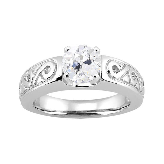 Vintage-Stil Old Cut Runder Diamant Jubiläumsring 1,75 Karat - harrychadent.ch