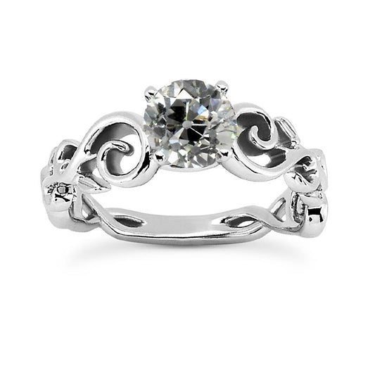 Vintage-Stil Solitaire Ring Old Cut Runden Diamant Schmuck 1,75 Karat - harrychadent.ch