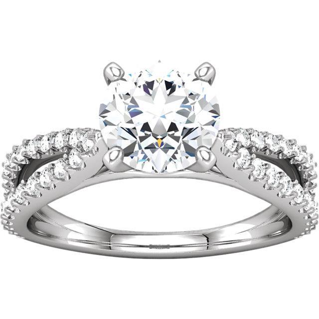 1.97 ct runder diamantener ring mit geteiltem schaft damen schmuck