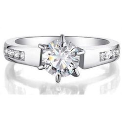 2,70 Karat Diamanten Trauring Krappenset Weißgold 14K