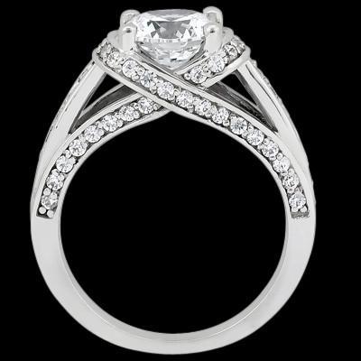 2.01 karat diamant-jubiläums-solitär-ring mit akzenten weißgold 14k