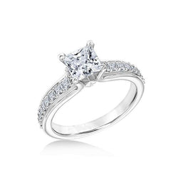 3 Karat Princess Schliff Verlobungsring mit funkelnden Diamanten