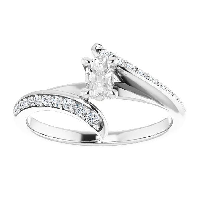 Damen Ovaler Altschliff Diamantring mit Akzenten Krappen Set 3,50 Karat - harrychadent.ch