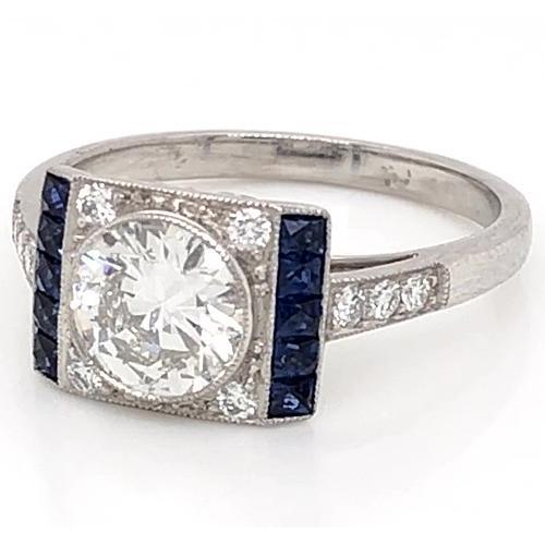 Diamant Akzent Ring Ceylon Saphir 2.10 Karat Schmuck Neu - harrychadent.ch