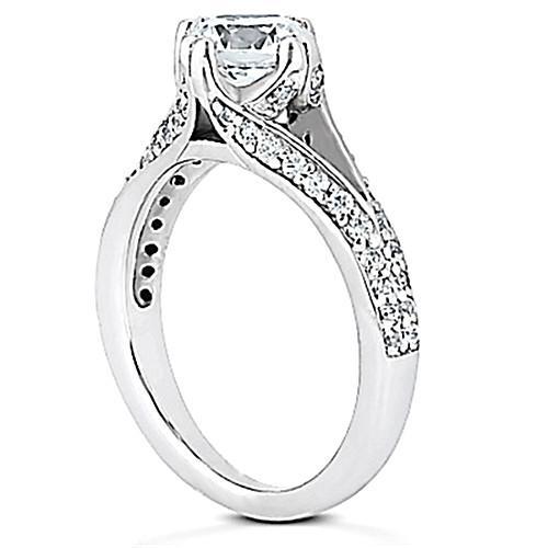 Diamant Solitaire Ring Damen Schmuck mit Akzenten Gold 1.75 Ct