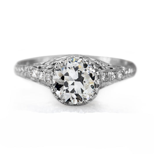 Ehering mit Akzenten Old Mine Cut Diamant Goldschmuck 3 Karat - harrychadent.ch