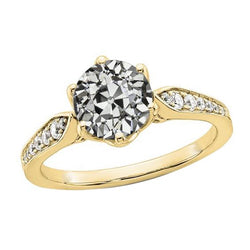 Runder alter Bergmann-Diamant-Jubiläumsring mit Akzenten 3,25 Karat