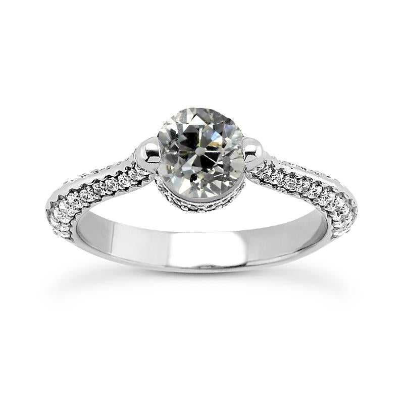 Verlobungsring mit Akzenten Old Mine Cut Diamant 4,75 Karat - harrychadent.ch