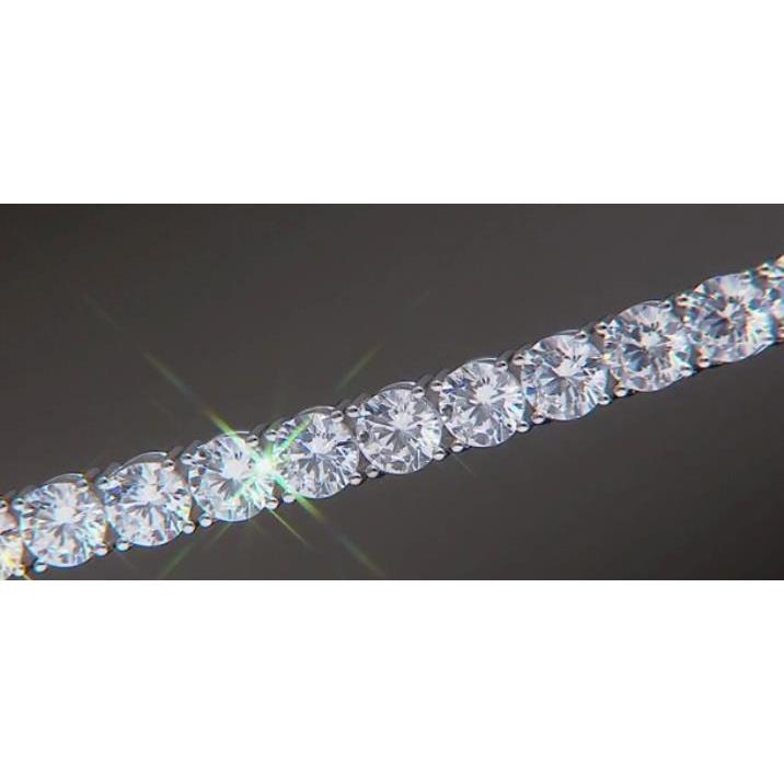 12.80 karat triple ex stones tennisarmband mit großem diamanten