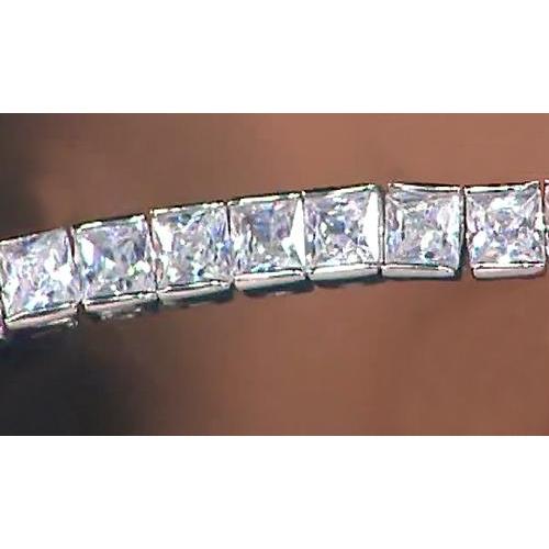 18,90 karat princess cut diamant tennisarmband weißgold 14k schmuck