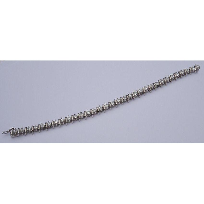 4.50 Karat Diamant Tennisarmband Schmuck Antik-Stil S Link