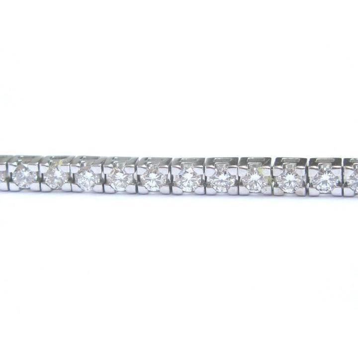 8 Karat Rundes Diamantarmband aus massivem Weißgold Schmuck 14K - harrychadent.ch