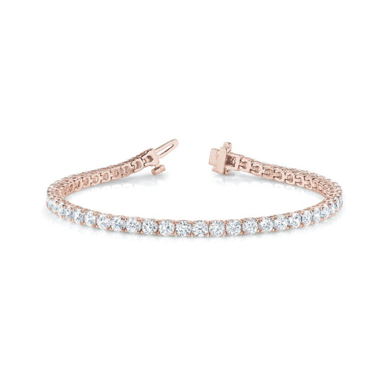 Damen Edelschmuck 6 Karat Diamant Tennisarmband 14K Roségold