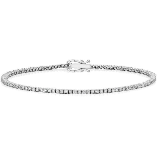 Damen Rundes Diamant Tennisarmband Weißgold 14K 3 Karat - harrychadent.ch
