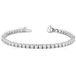 Damen Rundschliff-Diamant-Tennis-Armband aus massivem Weißgold 14K 7,20 Ct - harrychadent.ch