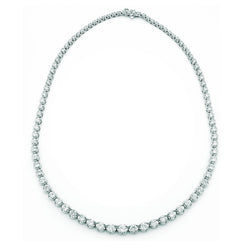 Diamant Tennis Halskette 10.35 Karat 14K Weißgold Damen Schmuck