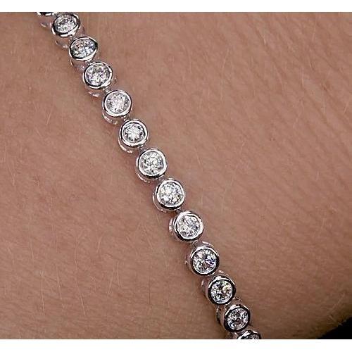 Diamant Tennisarmband 6 Karat Lünette Set Schmuck F Vs1 - harrychadent.ch