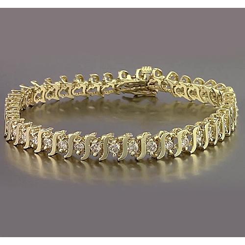 S Style Gelbgold Diamantarmband Krappenset 6,60 Karat Neu - harrychadent.ch