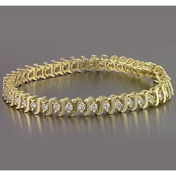 S Style Gelbgold Diamantarmband Krappenset 6,60 Karat Neu