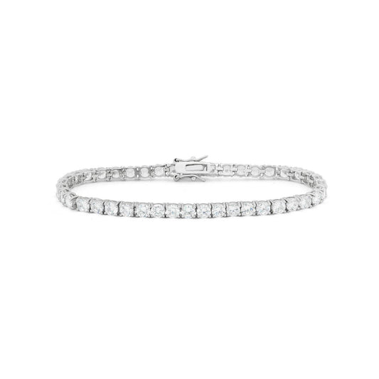 Tennisarmband WG 14K funkelnde Diamanten im Rundschliff 9,50 Karat