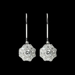 4 Carat Diamants Drop Earring White Gold Lady Jewelry Earrings