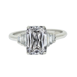 14K Gold Baguette & Smaragd Diamant Ehering Schmuck 5,50 Karat