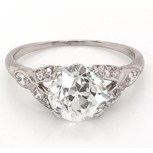 Alter Diamantring Minenschliff Gespaltener Schaft 1,60 Kt Damenschmuck - harrychadent.ch