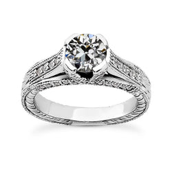 Altschliff Diamant-Verlobungsring Antik-Stil 3,25 Karat