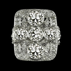 Antiker alter Minenschliff Diamantring 9 Karat Milgrain Shank