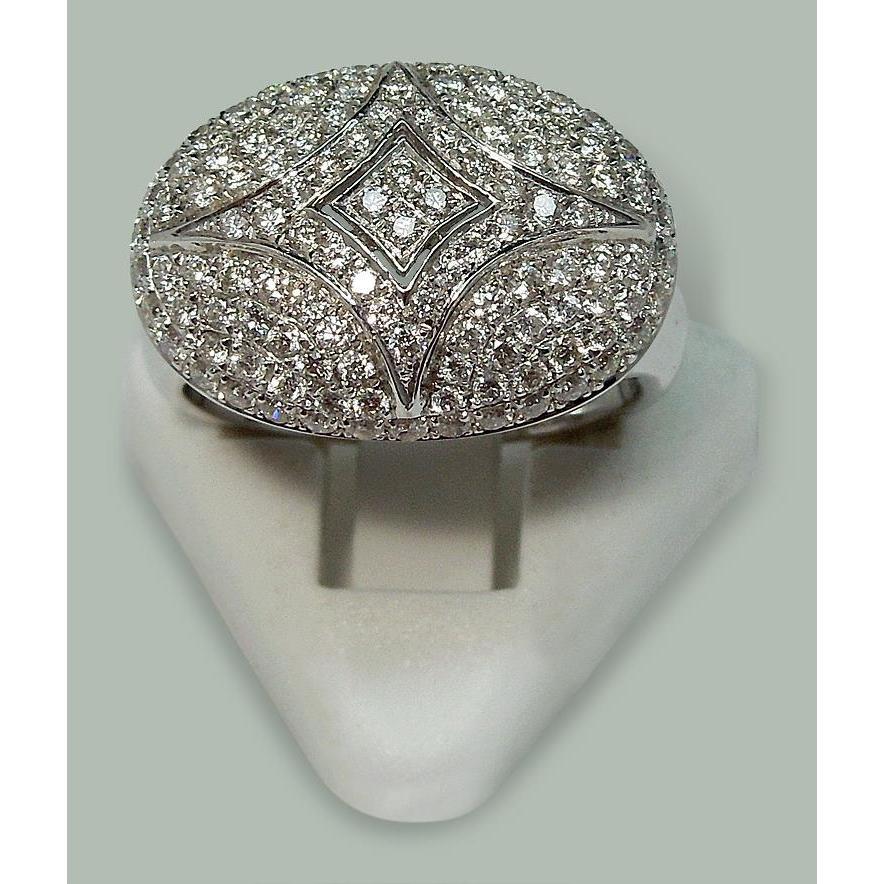 Ausgefallener runder Diamant-Verlobungsring 1,27 Karat Weißgold 14K