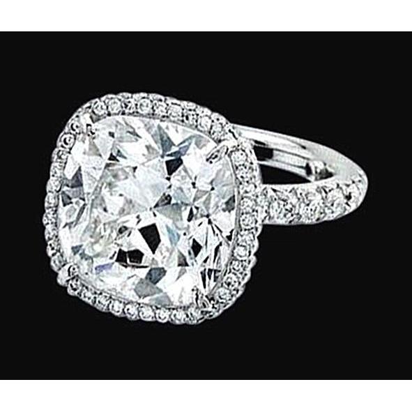 Cushion Cut Center Diamant 2,55 cts. Verlobungsring - harrychadent.ch