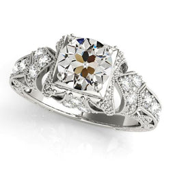 Damen Ehering Altschliff Diamant Antik Stil 3,50 Karat