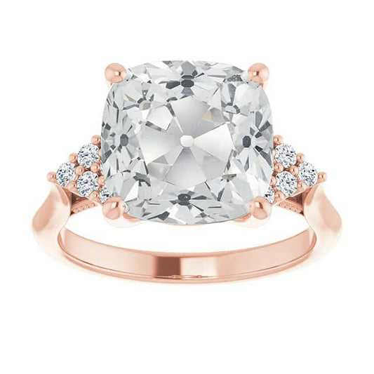 Damen Ehering rund & Kissen alter Bergmann Diamant 7,50 Karat - harrychadent.ch