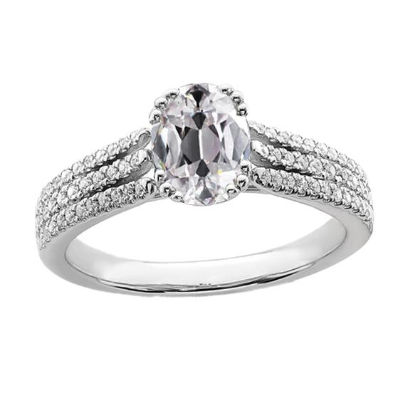 Damen Ehering Rund & Oval Altschliff Diamant 5,50 Karat - harrychadent.ch