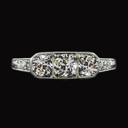 Damen-Verlobungsring Alter Minenschliff Diamant 3,75 Karat Goldschmuck