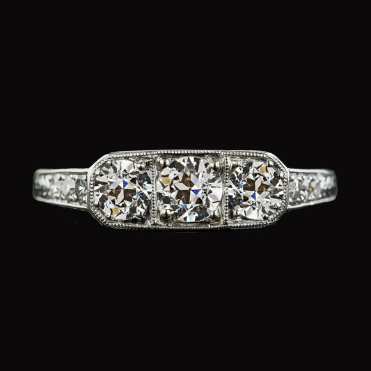 Damen-Verlobungsring Alter Minenschliff Diamant 3,75 Karat Goldschmuck - harrychadent.ch